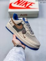 300 海外限量发售！公司级Nike Air Force 1 '07 Low “北面联名——Cdg米黑线条”空军一号 低帮 运动鞋 休闲鞋 折边针车 工艺难度大