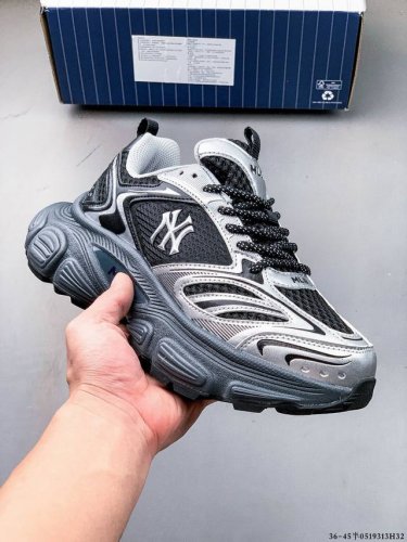 集图 公司级 Mlb Chunky Liner 厚底休闲跑步鞋 Ny印花 透气轻便百搭运动鞋 0519313H32