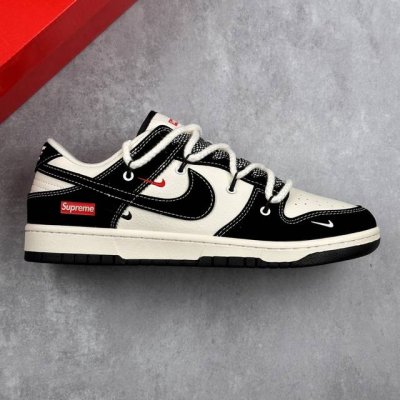 本地310 核心私 nk Sb Dunk Low Sup联名-绑带黑勾 周年高端定制 低帮休闲板鞋 #定制鞋盒 大厂纯原品质出货 超高清洁度 皮料切割干净无任何