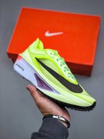 Nike Zoom Fly 6 premium Barely Volt 飞行6代马拉松系列低帮透气休闲运动慢跑鞋 荧光绿黑浅蓝 Fn8455-701 尺码 36