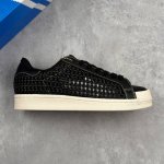 本地 核心私 阿迪达斯Adidas三叶草 Lv联名款 Originals Superstar贝壳头 镂空皮面编织系列 低帮经典百搭休闲运动板鞋 原装头层材料 用