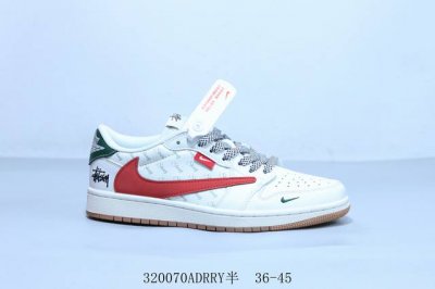 260 乔丹Air Jordan 1 Low Aj1 乔1低帮复古文化休闲运动篮球鞋倒勾 联名 320070Adrry半 36-45