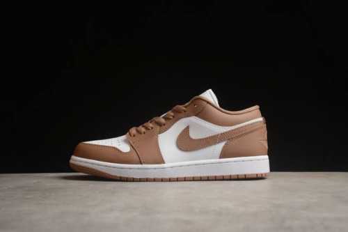 290 Cj版纯原 Air Jordan 1 Low Aj1 乔1白褐色 低帮文化休闲板鞋 Dc0774-202 拒绝公底 立体鞋型 细节完美 高清洁度 购置公
