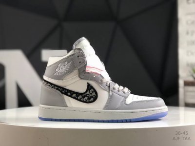耐克 Dior X Air Jordan 1 High白灰 高邦 原鞋原楦头纸板开发 极致一眼正品既视感 原厂prime Asia 漆皮皮料打造 最大限度还原公