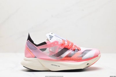 公司级adidas Adizero Adios Pro 3马拉松飞线贾卡轻质透气休闲运动跑步鞋 采用双层透气网纱 Flywire动态飞线绑缚鞋面材质 内置zoo