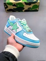 空军 Bape 潮流教父Nigo品牌 王源同款 Bape Sta “Tokyo”经典百搭休闲运动板鞋 经典猿人头设计 纯正版型 海玻璃鞋垫 内置全掌气垫 全套顶