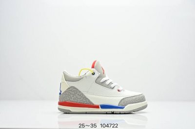 童鞋Air Jordan 3 Retro 复刻白水泥 Aj3 乔丹3代 Aj3 乔3 经典复刻白水泥 乔丹篮球鞋系列 鞋身以白色为主调，采用优质皮革材质搭配鞋头
