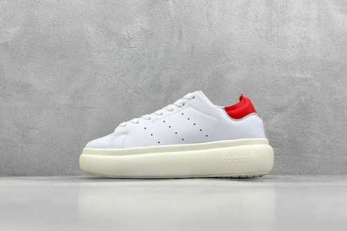 双12特价 Ad Originals Stan Smith Pe史密斯面包版系列低帮轻量松糕经典百搭复古休闲运动厚底板鞋“皮革全黑尾” 此次全新鞋型选择 Ori