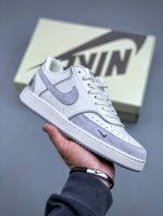 福利特价 Nike Low prm 小空军北面联名-灰白面灰勾低帮百搭透气休闲运动板鞋 . 原数据独家私模大底 纯正版型 清洁度完美 柔软皮革货号 Fd5188