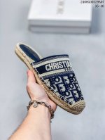 官网主推款 Dior 20S 春夏首秀 迪奥渔夫鞋半拖系列 原单代购渠道版本 市面最高版本 3D原版logo电绣立体感 Christian Dior 经典老花版