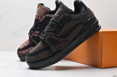 公司级全新Lv路易威登Louis Vuitton Trainer Sneaker Low休闲运动文化百搭板鞋 Id:Jef101-Kjs