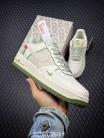 Nk Air Force 1'07 Low Supreme北面联名-米白透心绿 空军一号低帮休闲板鞋 Xz1996-527 #原楦头原纸板 原装鞋盒 定制五金配