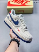 海外限量发售 公司级Nike Air Force 1 '07 Low 斯图西联名 米蓝底红尾 空军一号 低帮 运动鞋 休闲鞋 折边针车 工艺难度大 原楦头原纸板