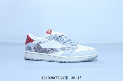 260 乔丹Air Jordan 1 Low Aj1 乔1低帮复古文化休闲运动篮球鞋 倒勾北面蛇年限定 121020Cduqy半 36-45