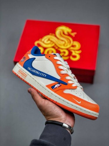travis Scott X Jordan 1 Low Nba克利夫兰骑士联名- Cle城市限定 倒勾低帮休闲版本 原厂全头层皮 大厂纯原品质出货 纯正版型 定
