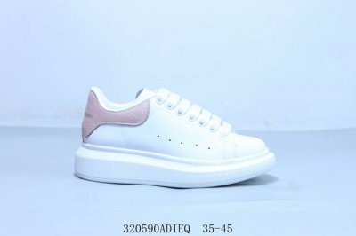 330 Alexandermcqueen 亚历山大·麦昆Mcq 情侣款运动小白鞋厚底增高闪尾光滑牛皮平底鞋休闲鞋 时尚男女板鞋潮运动鞋 货号 718233Wic