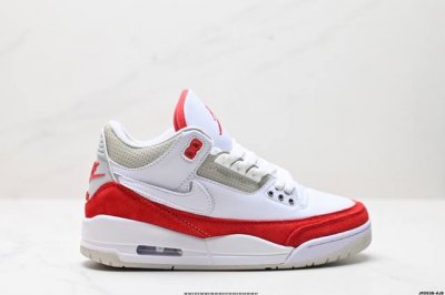 公司级nike Air Jordan 3 Retro皮革 潮流 防滑耐磨包裏性 中帮 复古篮球鞋 缜密拉帮及中底钢印细节 全新底模 货号:Dh7139-100