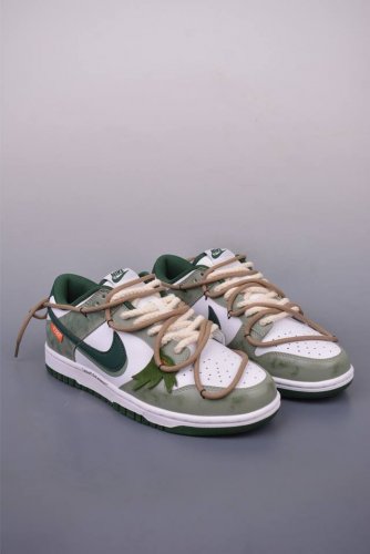 Nike Sb Dunk Low 蝴蝶青竹林 解构抽绳鞋带 纯原大厂出品 极力推荐 原装头层材料 独家版型蒸餾加工 帶來的是更好的视觉和脚感体验 大厂纯原品质出