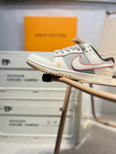Nike Sb Dunk Low“Lv联名” 周年高端定制 低帮休闲板鞋 定制鞋盒 超高清洁度 皮料切割干净无任何毛边 细节完美Sd6868 Aa7731701