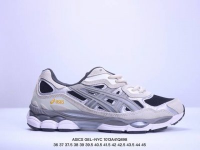 公司级asics 亚瑟士gel-Nyc透气网眼鞋面配合部分合成革材质 采用全新ahar+橡胶材质 更加耐磨 货号: 3A383-002 尺码:36 37 37.