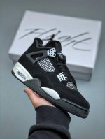 Air Jordan Aj4 Retro 黑白雷公 原鞋开发原楦原纸板同源开发 完美呈现乔4的版型 内侧正确双色网格 还原细节 原厂皮料 正确气垫颜色 正确网格