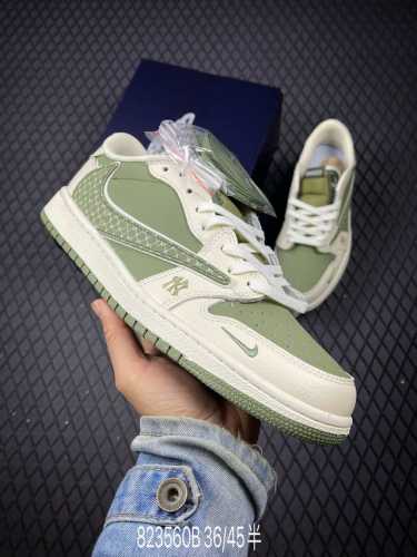B 公司级Aj1倒勾Travis Scott X Air Jordan 1 ” Reverse Mocha “ Aj1乔1 Ts 闪电 联名倒钩 低帮文化篮球鞋