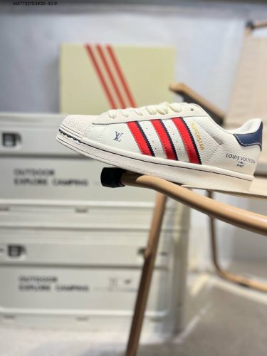 Lv X Adidas Originals Superstar Al经典配色 经典贝壳头官网同步 实拍首发渠道正品订单 诠释市场最高工艺水平区别市面普通真标版本