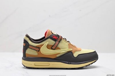公司级联名倒钩 再度重磅联乘当红说唱歌手 特拉维斯 斯科特travis Scott X Nike Air Max 1”Cactus Jack“改版款低帮复古百搭