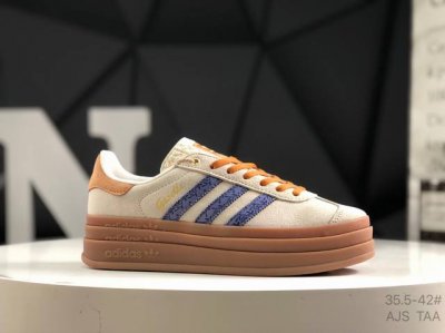 阿迪达斯 Ad Originals Gazelle Bold 三层厚底休闲防滑耐磨低帮板鞋鞋头出色设计 塑就出众贴合感稳固的后跟贴合足部曲线设计软弹舒适 不易磨