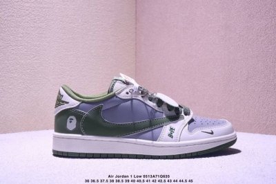 海外爆款限量发售！公司级 Travis Scott X Fragment Design X Jordan Air Jordan 1 Low Og Sp Bape