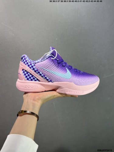 Nk Zoom Kobe 6 Protro Eybl 科比六代 星空黑紫 Dm2825-001 原楦纸板开发 鞋身流线型、后跟塑形 区分土肥圆 Zoom Tur