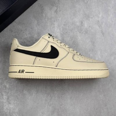 本地 核心私 Nike Air Force 1 Low 米白黑 空军一号 低帮休闲运动板鞋 原楦头原纸板 打造纯正空军版型 专注外贸渠道 全掌内置蜂窝气垫 原盒