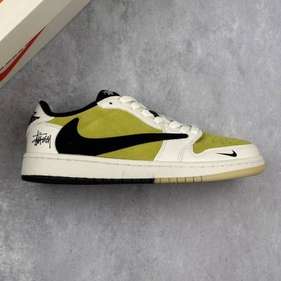 本地 核心私 Travis Scott X Fragment Design X Air Jordan 1 Low Og Sp Aj1 乔1 斯图西联名-米绿黑双