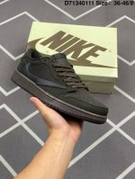 公司级Aj1倒勾Travis Scott X Air Jordan 1 ” Reverse Mocha “ Aj1乔1 Ts 闪电 联名倒钩 低帮文化篮球鞋 完