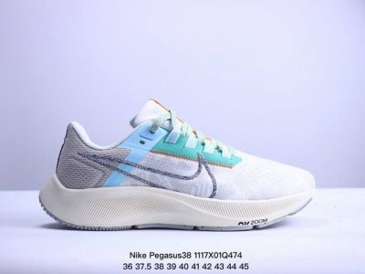 真标耐克nike Air Zoom Pegasus 38 超级飞马涡轮增压马拉松休闲运动慢跑鞋 货号:Dc4566-100 尺码:36-45 Xm1117Q47