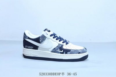 耐克 Nike Air Force 1 Af1耐克 低帮 空军一号休闲板鞋 斯图西 货号 Xs1958-578 520 Ddeop半 36-45