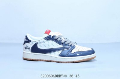 260 乔丹Air Jordan 1 Low Aj1 乔1低帮复古文化休闲运动篮球鞋倒勾 联名 320060Adrry半 36-45
