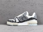 渠道优势，！ 专柜版 驴牌 LV trainer 情侣限定系列 休闲 低帮 时尚板鞋 尺码 38 39 40 41 42 43 44 45 46男款 注：此款比