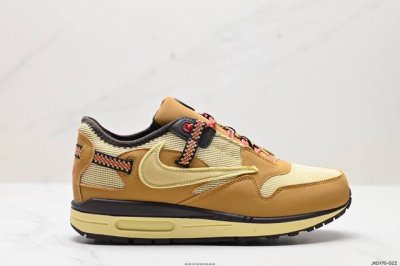 公司级联名倒钩 再度重磅联乘当红说唱歌手 特拉维斯 斯科特travis Scott X Nike Air Max 1”Cactus Jack“改版款低帮复古百搭