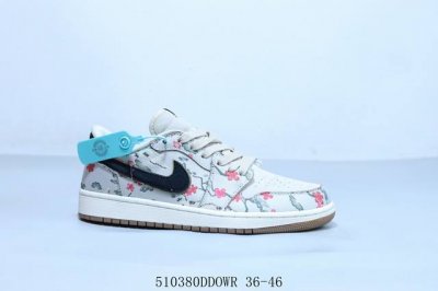 乔丹Air Jordan 1 Low Aj1 乔1低帮复古文化休闲运动篮球鞋 樱花 货号 Hv8239- 510380Ddowr 36-46
