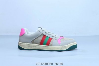 Gucci 古驰 经典款双G条纹女鞋复古做旧脏脏鞋老花小脏鞋板鞋 29155Adoeo 36-40