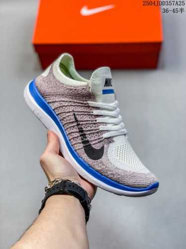 公司级耐克 Nike Free 4.0 Flyknit 赤足4.0 轻跑鞋 质感新焕升级 专为短打跑造 鞋如面袜般子柔贴软合 结合性弹沙线 赋双予足众出的紧包密