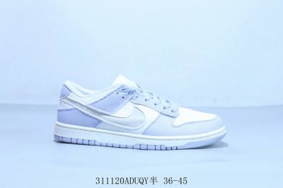 140 耐克 Nike Sb Dunk Low Pro 复古低帮 休闲运动滑板板鞋 白蓝帆布 货号 Hf1985-001 311120Aduqy半 36-45