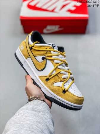 270 【公司级】耐克 联名 Nike Dunk Low Lthr/Ow 解构绑带滑板鞋 Sb系列经典复古运动鞋。双鞋带系统延续了今年的代表性风格，搭配亮色鞋带 - 点击图像关闭