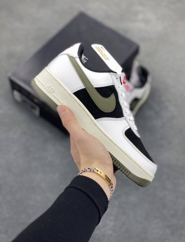 工厂P套现 福利特价 原本地 版本 海外限量发售 公司级 Nike Air Force 1 Low 白军绿 低帮空军一号休闲板鞋 定制皮料 原楦原纸板 纯正空军