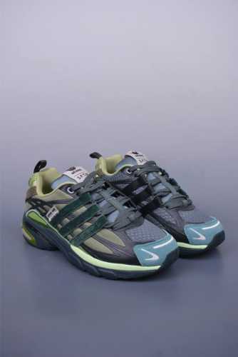 Song For The Mute X Adidas Originals Adistar Cushion 舒适防滑减震 复古跑鞋 鞋身材质上缎面、网眼、马毛和绒