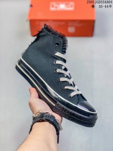 converse Chuck 1970S 黑色蕾丝甜酷朋克风高帮帆布鞋 A 26C 尺码：35 36 36.5 37 37.5 38 39 39.5 40 41