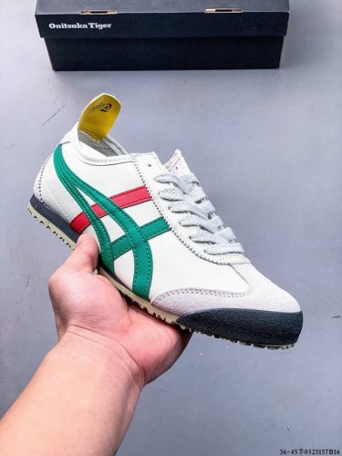 asics 亚瑟士 Onitsuka Tiger 鬼冢虎 阿斯克斯 皮面原装四联吊牌 中底纸板钢印 日系轻便运动休闲鞋 0525157B16