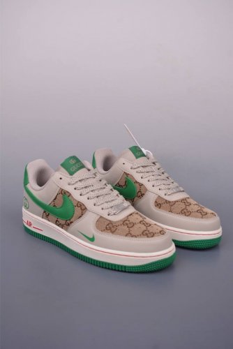 nike Air Force 1 Low Gucci联名 原楦头原纸板 打造纯正空军版型 专注外贸渠道 全掌内置蜂窝气垫 原盒配件 原厂中底钢印 拉帮完美 官方