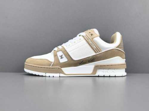 渠道优势，！ Zd-驴牌 Lv Trainer 情侣限定系列 休闲 低帮 时尚板鞋 尺码35 36 37 38 39 40 41 42 43 44 45 注：此
